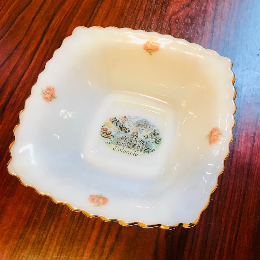 Vintage NOR-SO Milk Glass Dish/Bowl